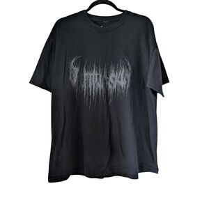 Men's Splitting Skin Barbells And Blastbeats Black Graphic Tee - XL